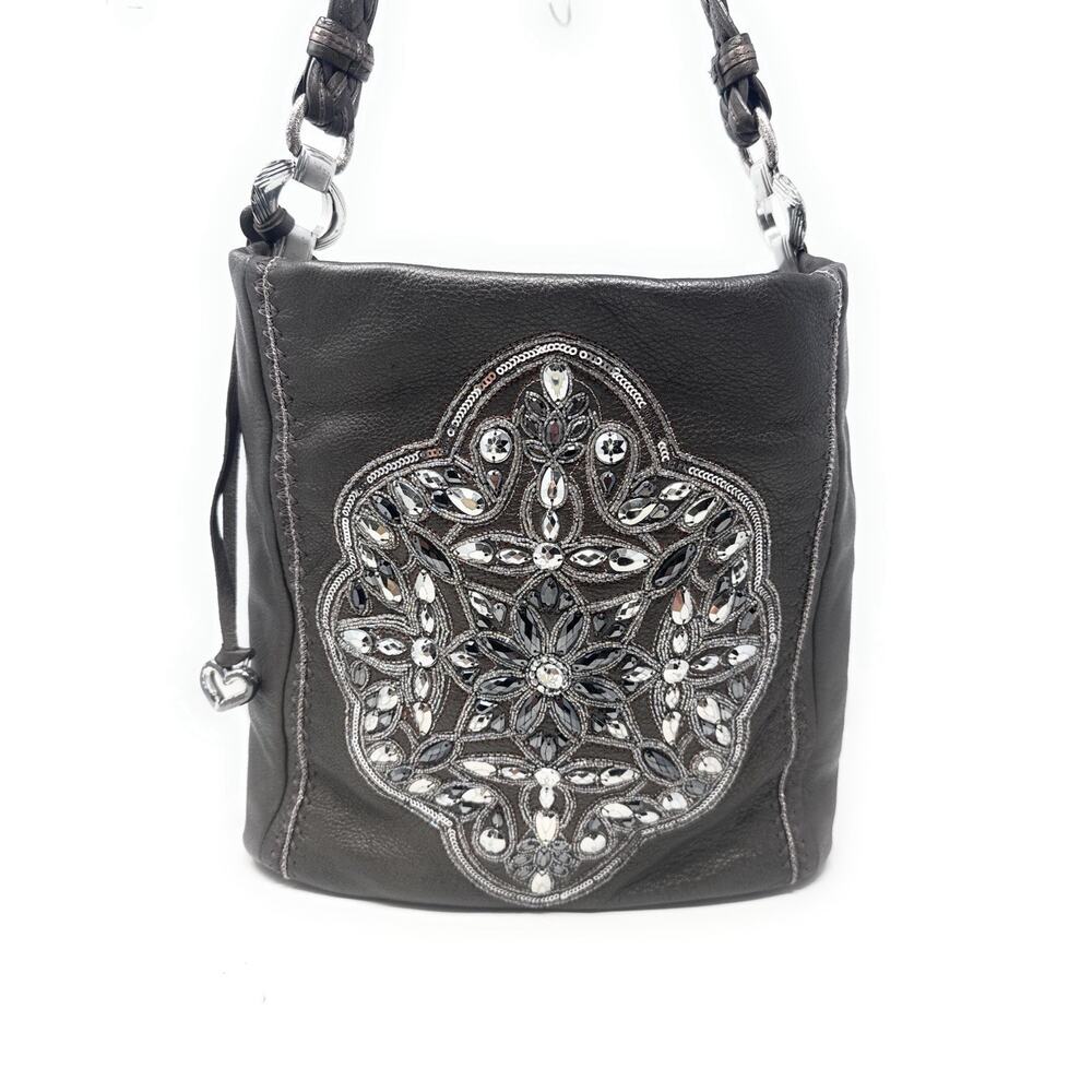 Brighton Pewter Anju Jewel Embellished Purse Masterpiece Collection